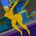 Marge Simpson et alien sexe